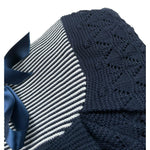 Juliana Coperta Tinta Unita con Fantasia A Righe per Neonata J3007 BLU JULIANA 