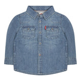 LEVI'S camicia in denim tinta unita  Azzurro per Neonato 6E6866 AZZURRO LEVI'S 
