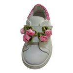 Monnalisa Sneakers Tinta Unita con Applicazioni per Bambina 83E003 BIANCO MONNALISA 