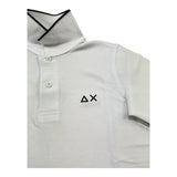 Sun68 Polo Mezza Manica Tinta Unita con Logo per Bambino A34313 BIANCO SUN68 