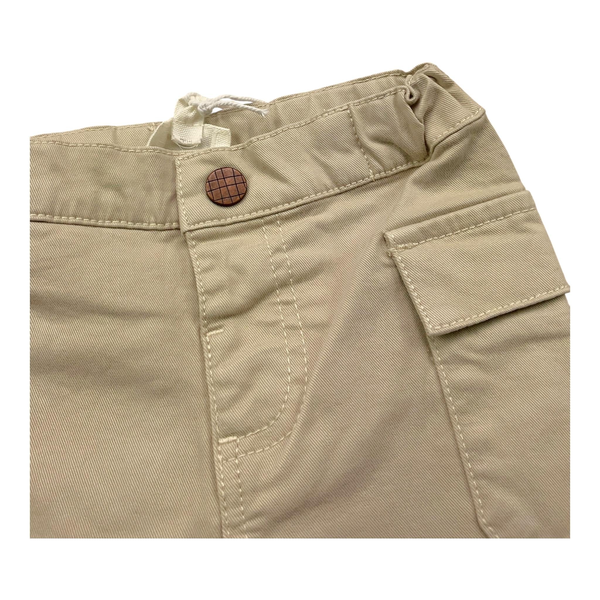 Carre'Ment Beau Pantalone Tinta Unita con Elastico In Vita per Neonato Y30265 BEIGE CARRE'MENT BEAU 