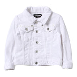 Dsquared2 Giubbino Tinta Unita In Denim per Neonato DQ1765 BIANCO DSQUARED2 