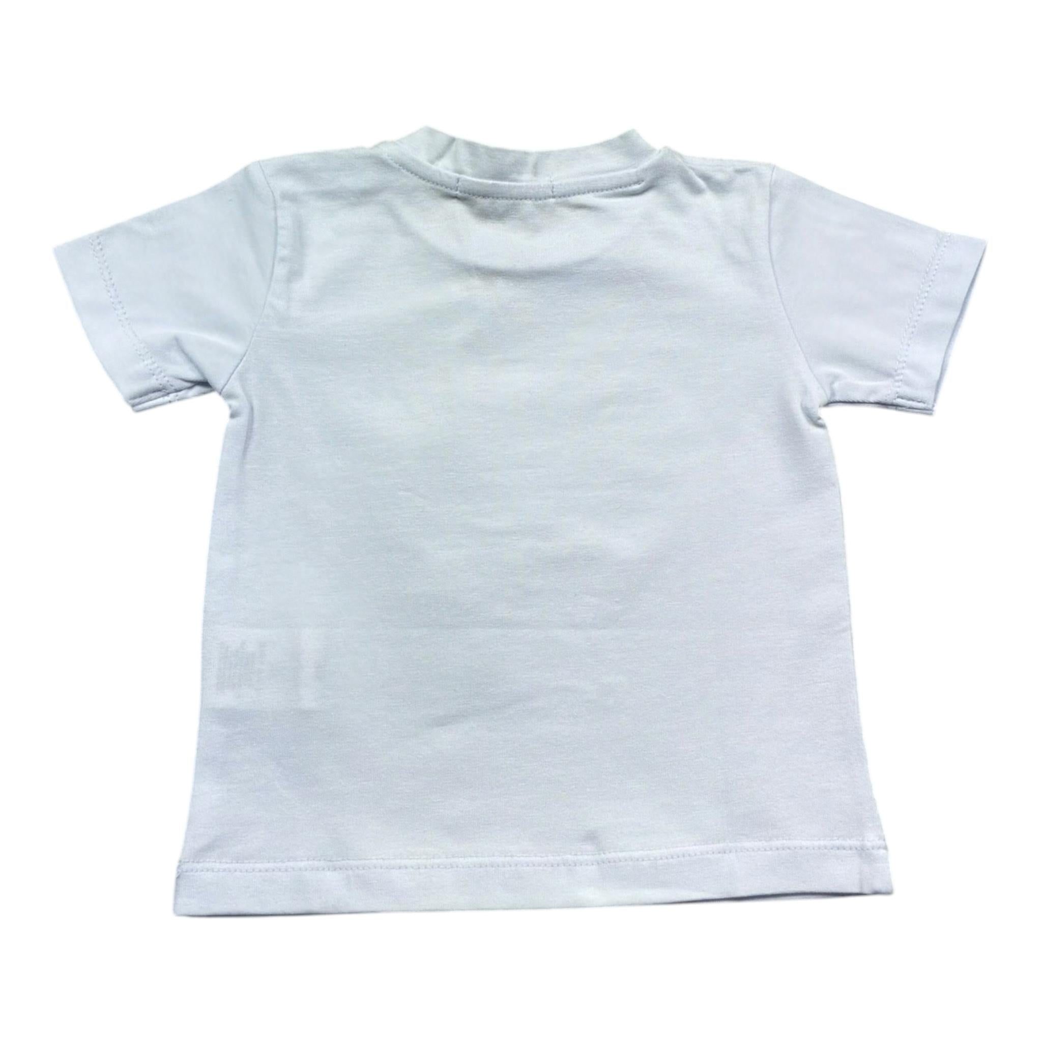 Daniele Alessandrini T-Shirt Girocollo Tinta Unita con Stampa per Neonato 1296M00237 BIANCO DANIELE ALESSANDRINI 