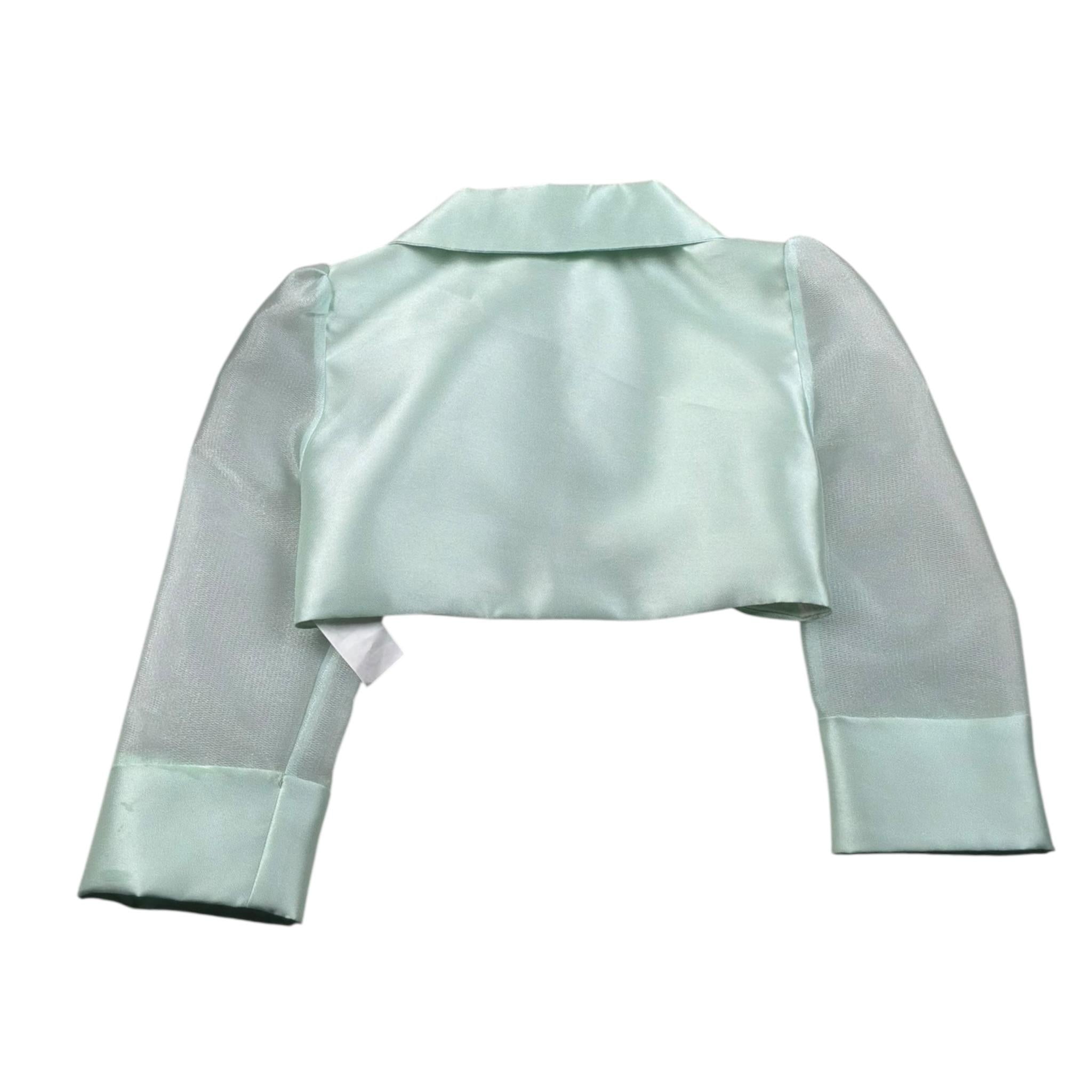 Isabel Coprispalle Tinta Unita con Trasparenze per Bambina IS23C279B VERDE ACQUA ISABEL 