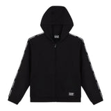 EMPORIO ARMANI felpa con zip e cappuccio tinta unita Nero per Bambino 6DBM65 NERO EMPORIO ARMANI 