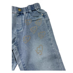 LIU JO jeans tinta unita modello zampa Azzurro per Bambina KF4019 AZZURRO LIU JO 