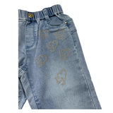 LIU JO jeans tinta unita modello zampa Azzurro per Bambina KF4019 AZZURRO LIU JO 