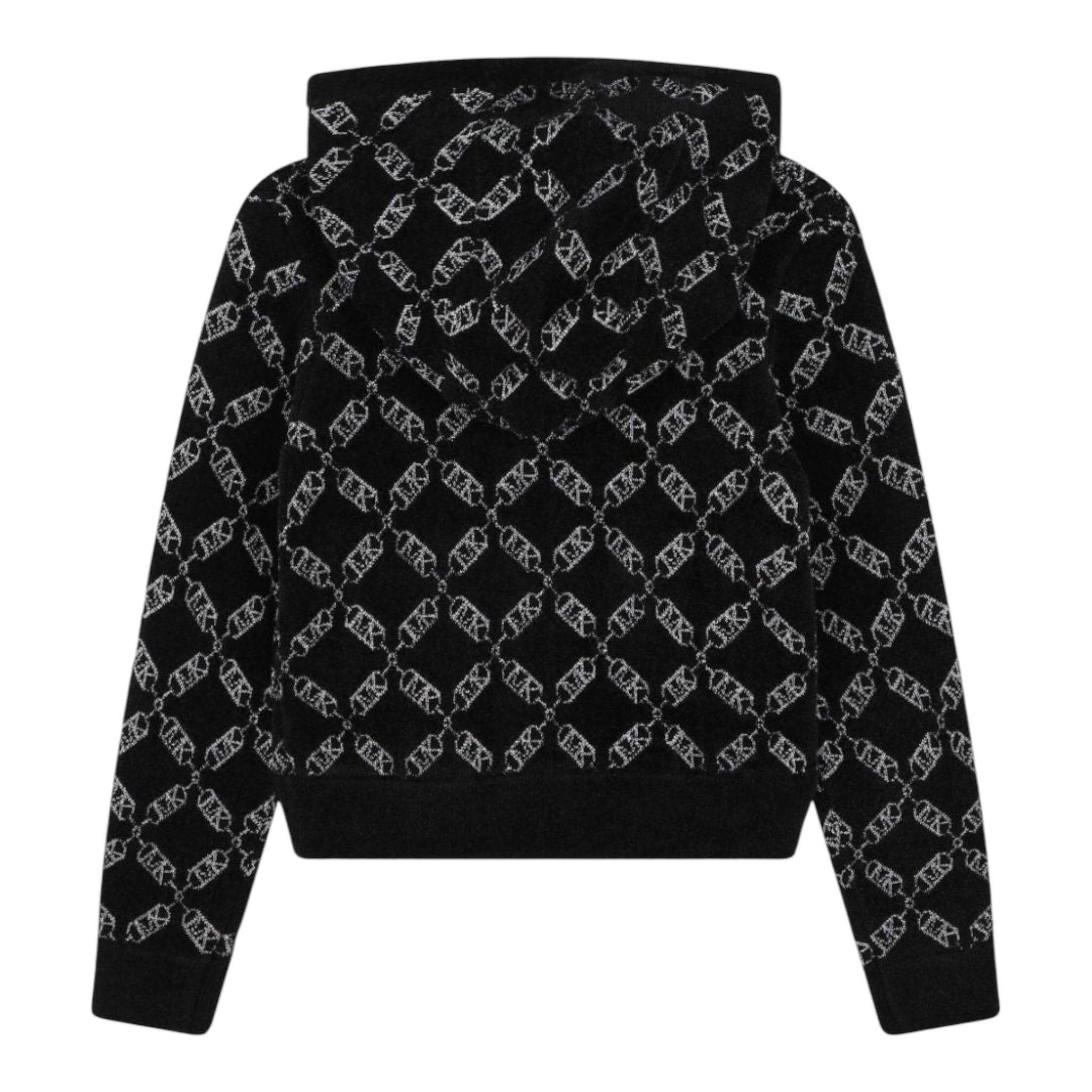 MICHAEL KORS feplpa tinta unita logata con zip e cappuccio Nero per Neonata R30163N NERO MICHAEL KORS 