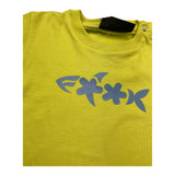 F**K T-Shirt Girocollo Tinta Unita con Logo per Neonato FJ25N01TS71TQ VERDE F**K 