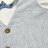 Barcellino Completo 2 Pezzi T-Shirt-Bermuda per Neonato 9367 BIANCO/AZZURRO BARCELLINO 