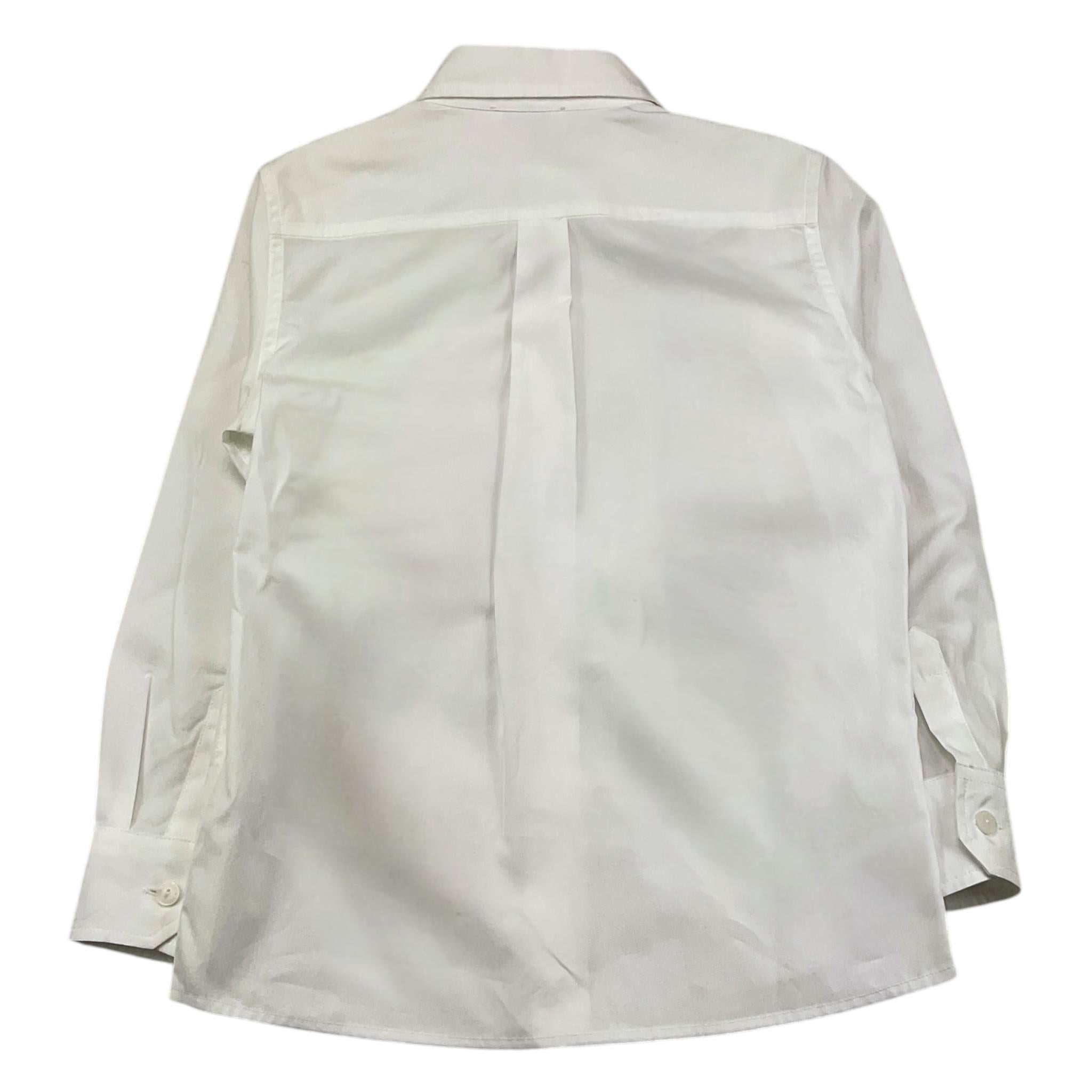 DOLCE & GABBANA camicia manica lunga tinta unita con ricami Bianco per Bambino L42S70 BIANCO DOLCE & GABBANA 