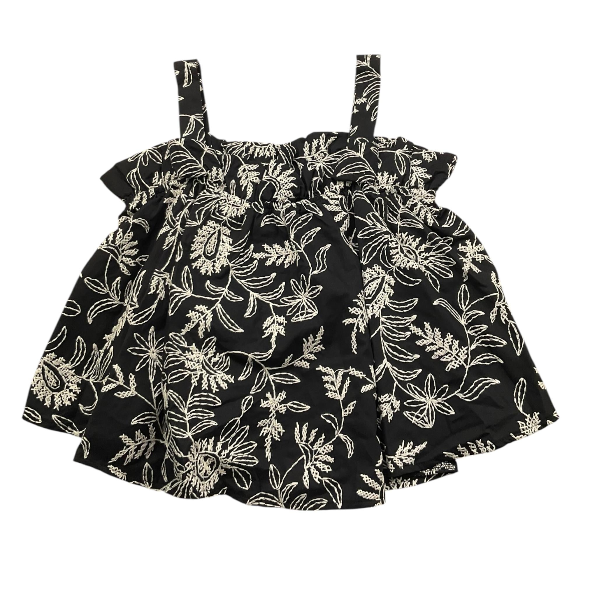 Dixie Top Tinta Unita con Ricami In Contrasto per Bambina CC22084G74 NERO DIXIE 