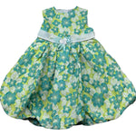 Safer Baby Abito Giromanica Tinta Unita con Ricami per Bambina 2163 VERDE SAFER BABY 