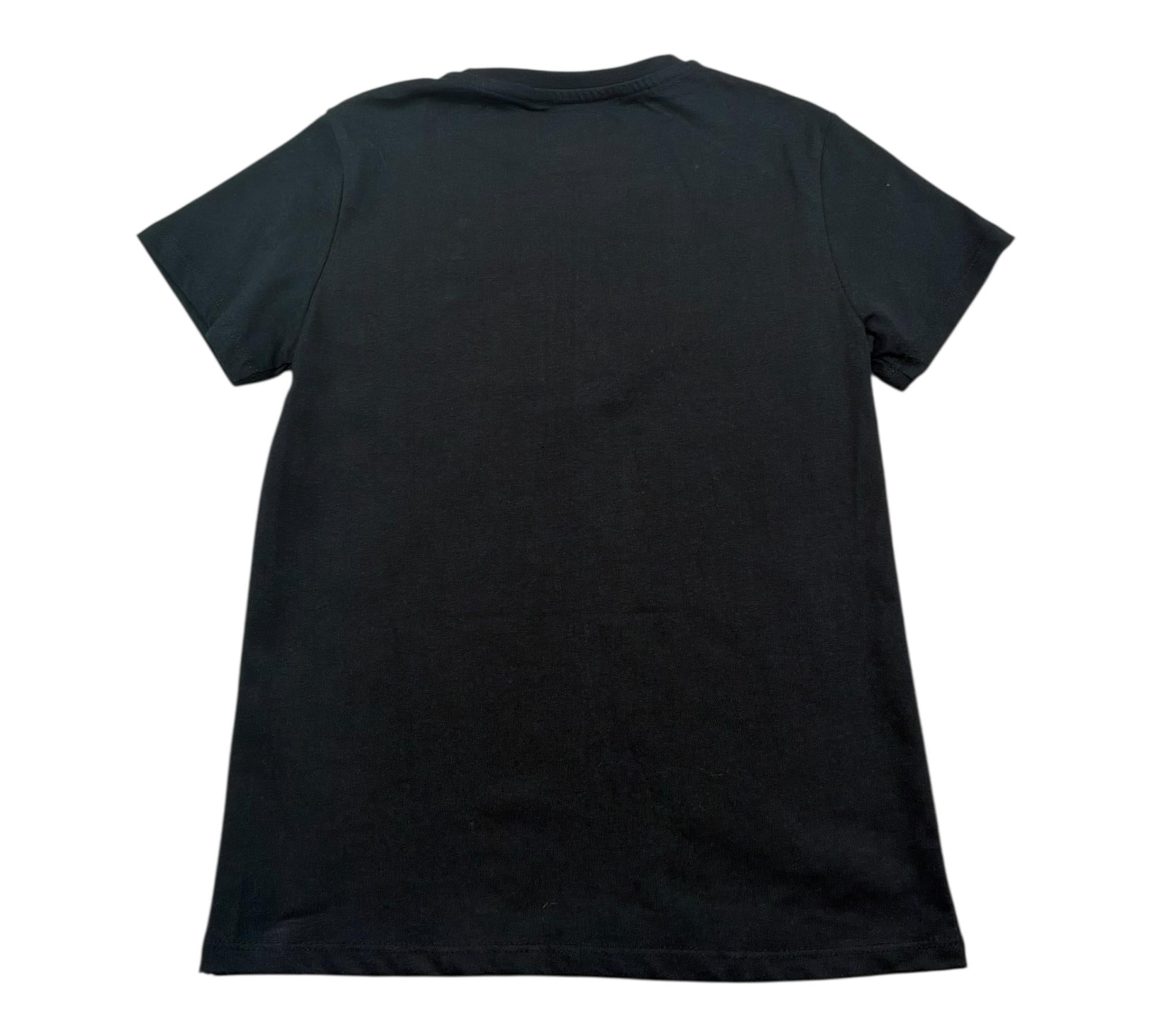 John Richmond T-Shirt Girocollo Tinta Unita con Logo per Bambina RGP26017TS NERO JOHN RICHMOND 