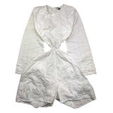 Minimo Tuta Intera Corta Manica Lunga In Pizzo San Gallo Bianco Per Bambina MH30014X BIANCO MINIMO 