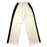 Vicolo Pantalone Modello Palazzo Con Profili In Contrasto Panna Per Bambina