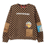 SPRAYGROUND felpa girocollo tinta unita con fantasia scacchi Marrone per Bambino SPY1058 MARRONE SPRAYGROUND 