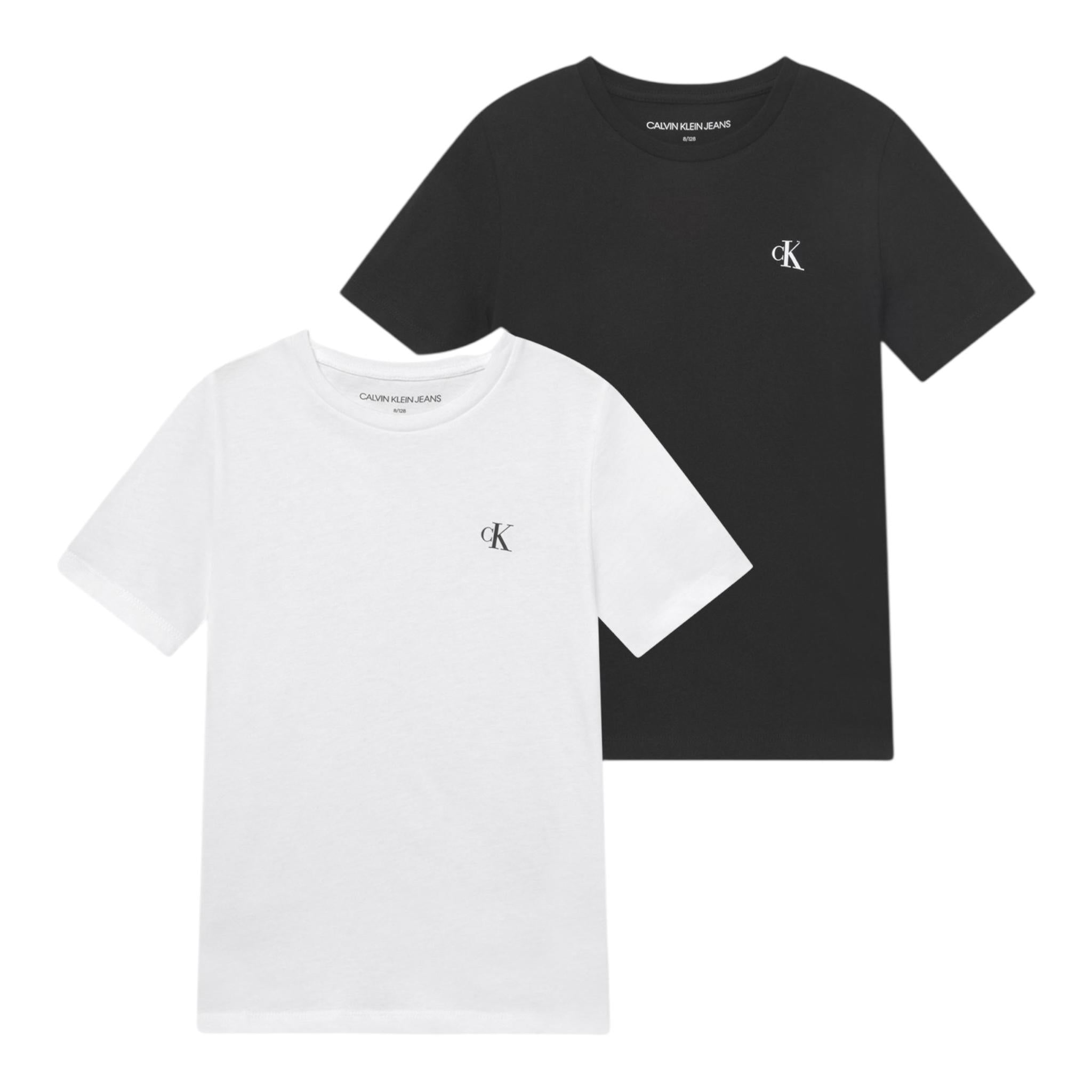 Calvin Klein Set 2 T-Shirt Bicolore per Bambino THCBVL BIANCO/NERO CALVIN KLEIN 
