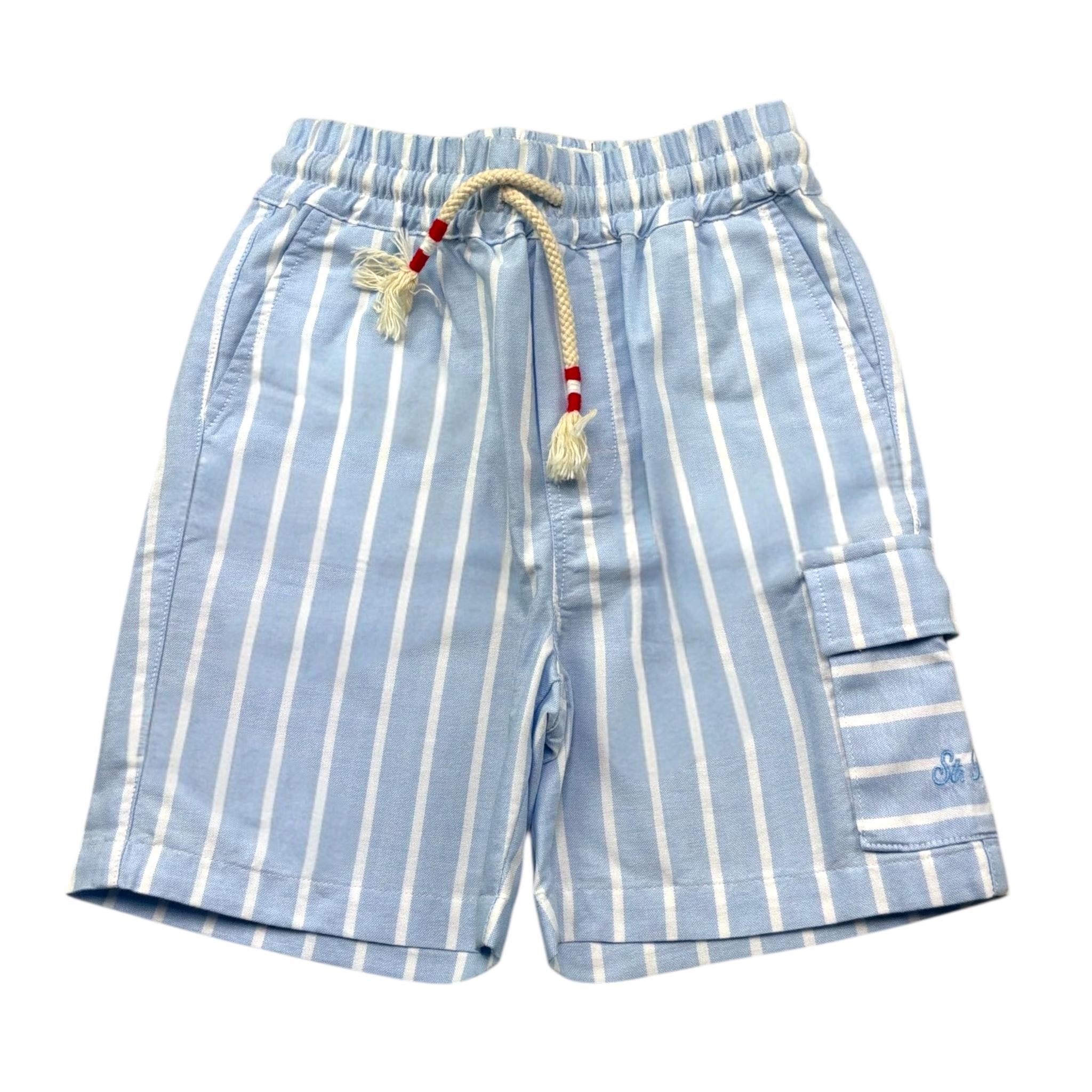 Saint Barth Bermuda Tinta Unita con Elastico In Vita per Bambino MARSEILLEEE AZZURRO SAINT BARTH 