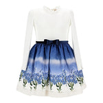 MONNALISA abito tinta unita con fantasia Bianco per Neonata 11B907NX BIANCO MONNALISA 