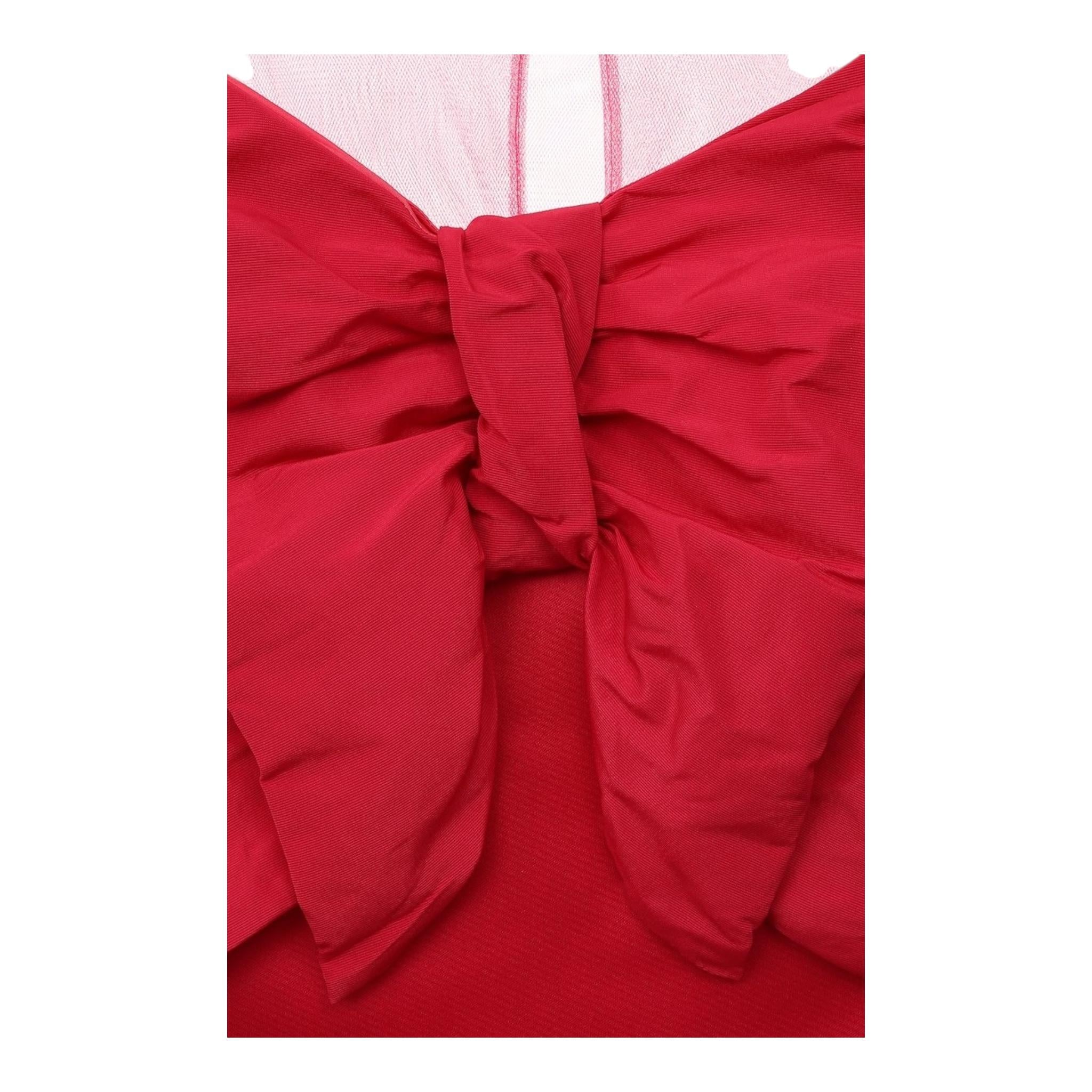 Elisabetta Franchi Abito Giromanica con Fiocco Tinta Unita per Bambina EFAB451 FUXIA ELISABETTA FRANCHI 