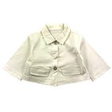 Zhoe & Tobiah Camicia Tinta Unita Modello Crop Con Bottoni Bianco Per Bambina