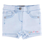 John Richmond Short In Denim Tinta Unita con Logo per Bambina RIP25031SHX AZZURRO JOHN RICHMOND 