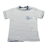 Nanan T-Shirt Girocollo tinta unita con Stampa Bianco per Neonato E2416512B BIANCO NANAN 