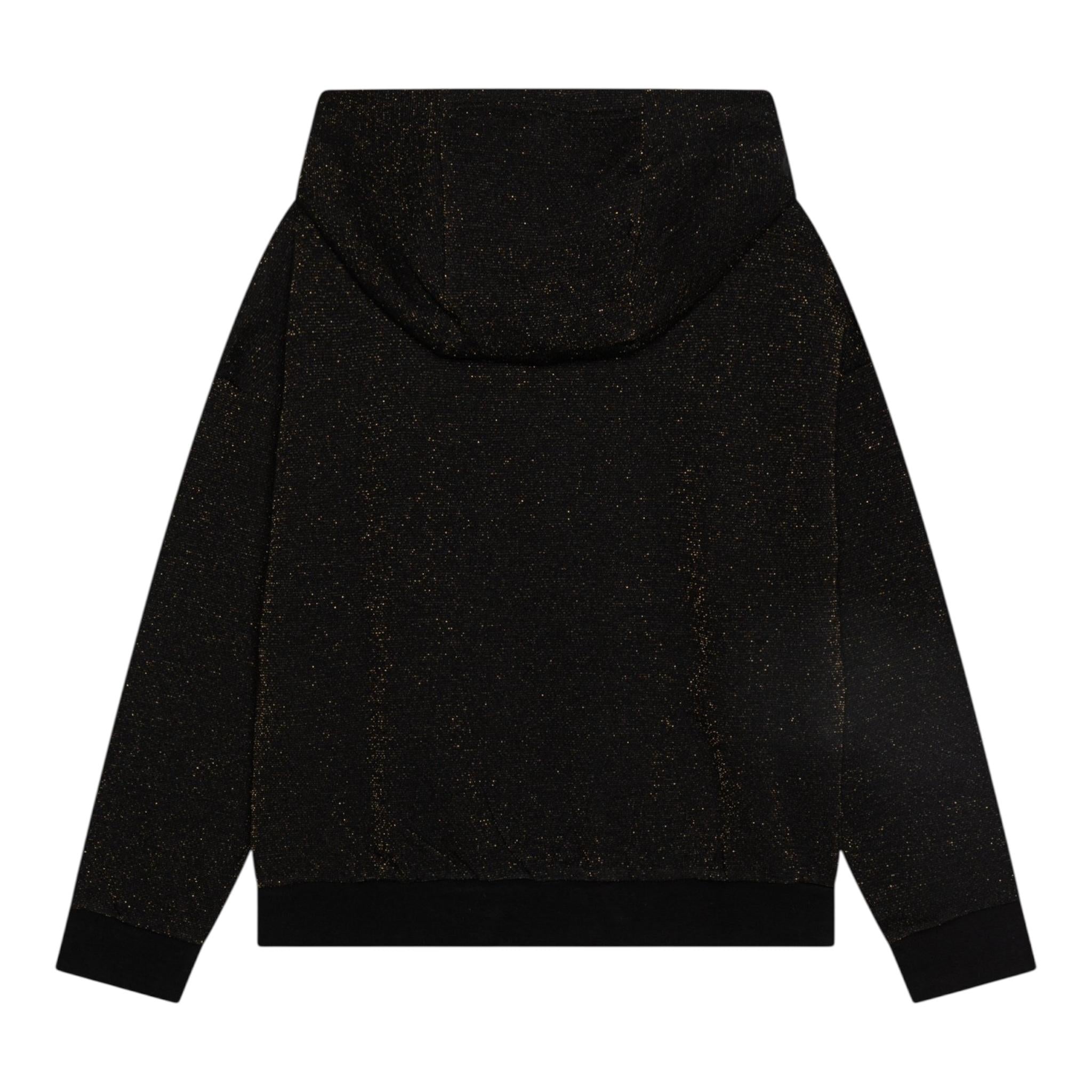 MICHAEL KORS felpa con cappuccio tinta unita glitter Nero per Bambina R30154X NERO MICHAEL KORS 