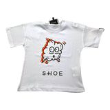 Shoe Completo Tinta Unita Con Stampa T-Shirts-Bermuda Bianco Per Neonato