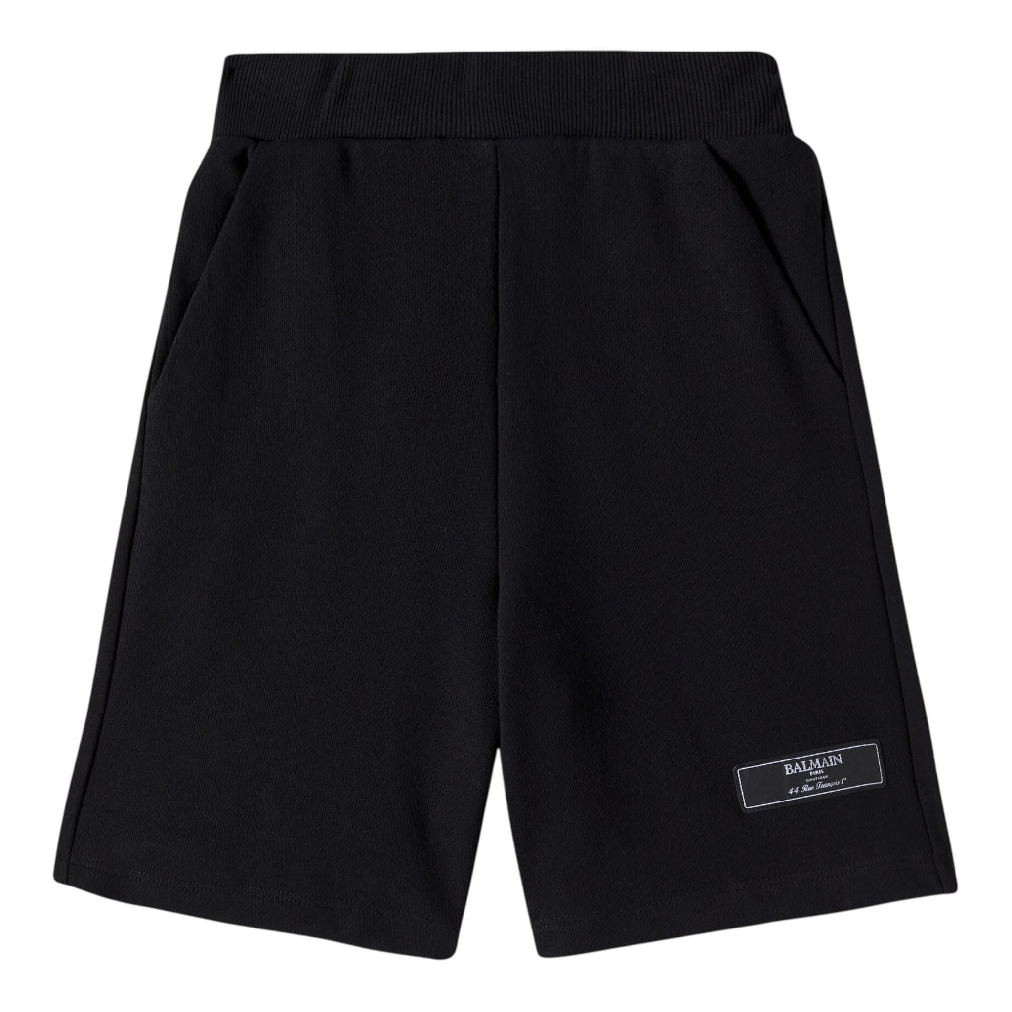 Balmain Bermuda Felpa Tinta Unita con Logo per Bambino BW6P29 NERO BALMAIN 