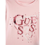 Guess T-Shirt Girocollo Tinta Unita con Logo per Neonata K5RI00K6YW4XXX ROSA GUESS 