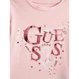Guess T-Shirt Girocollo Tinta Unita con Logo per Neonata K5RI00K6YW4XXX ROSA GUESS 