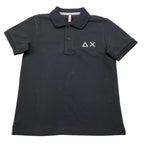 Sun68 Polo Mezza Manica Tinta Unita con Stampa per Bambino CPA35313 NERO SUN68 
