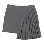 TWINSET gonna tinta unita plissettata asimmetrica Grigio per Bambina 242GJ2117X GRIGIO TWINSET 