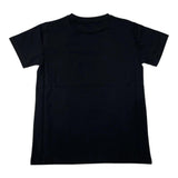 Cesare Paciotti Rundhals-T-Shirt, einfarbig, mit schwarzem Aufdruck für Kinder