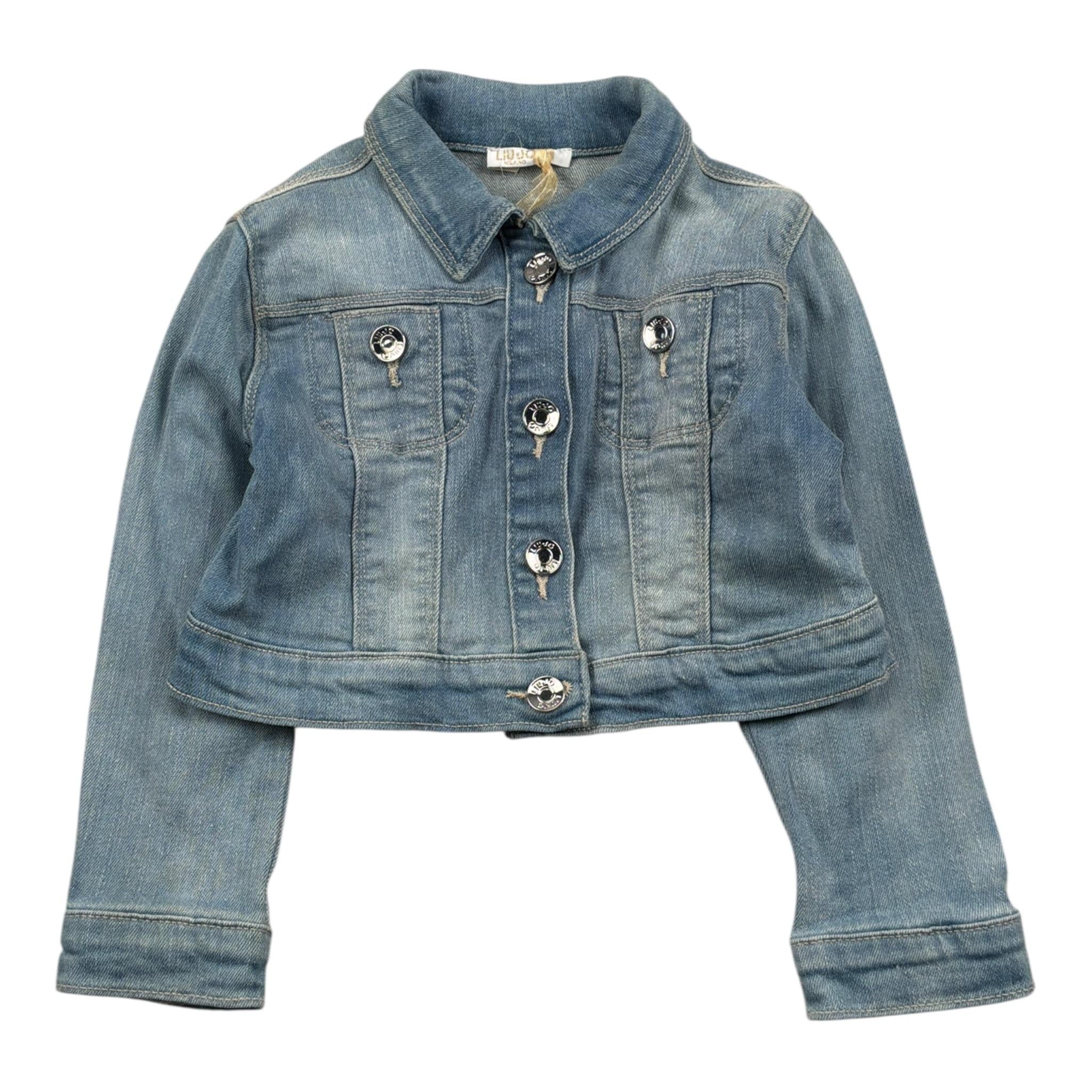 Liu Jo Giubbino In Denim tinta unita Azzurro per Bambina K19001 AZZURRO LIU JO 