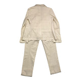 Sp1 Completo 3Pezzi Cerimonia Tinta Unita Giacca-Gilet-Pantalone Panna Per Neonato
