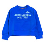 Aeronautica Militare Felpa Chiusa Girocollo Tinta Unita con Stampa Logo per Bambino 251FE0027AJ COBALTO AERONAUTICA MILITARE 
