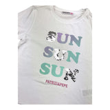 PATRIZIA PEPE t-shirt girocollo tinta unita con stampa in contrasto Bianco per Bambina 7M0805 BIANCO PATRIZIA PEPE 