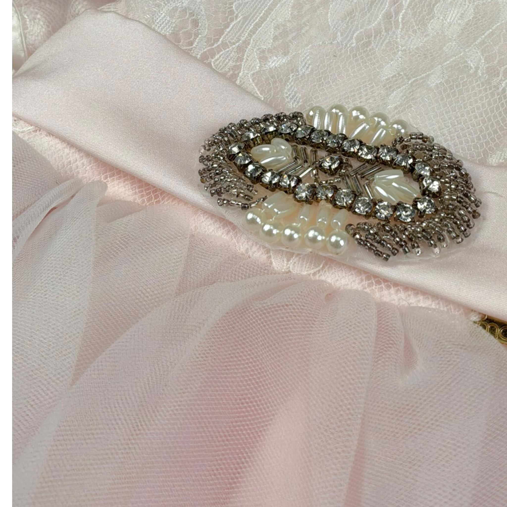 Gai Mattiolo Abito Cerimonia Tinta Unita con Applicazioni per Neonata GM16027 ROSA GAI MATTIOLO 