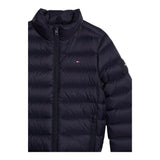 TOMMY HILFIGER giubbino tinta unita con zip e logo Blu per Neonato KS0KS00568N BLU TOMMY HILFIGER 