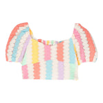 Saint Barth Top Mezza Manica Stampa Fantasia per Bambina DELIA MULTICOLOR SAINT BARTH 