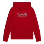 LEVI'S felpa chiusa con cappuccio tinta unita con stampa logo Rosso per Bambino 9EL533X ROSSO LEVI'S 