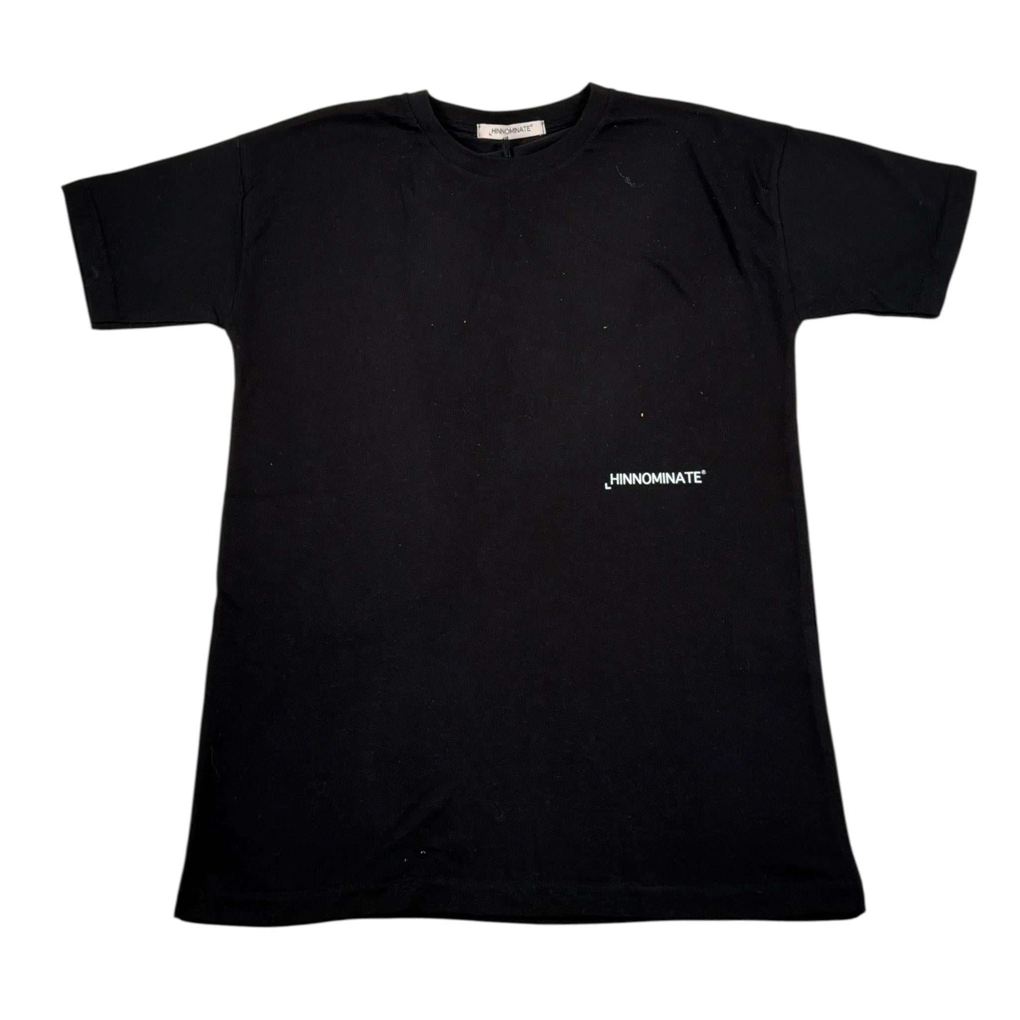 Hinnominate T-Shirt Girocollo tinta unita con Logo Nero per Bambino 3632M0011 NERO HINNOMINATE 