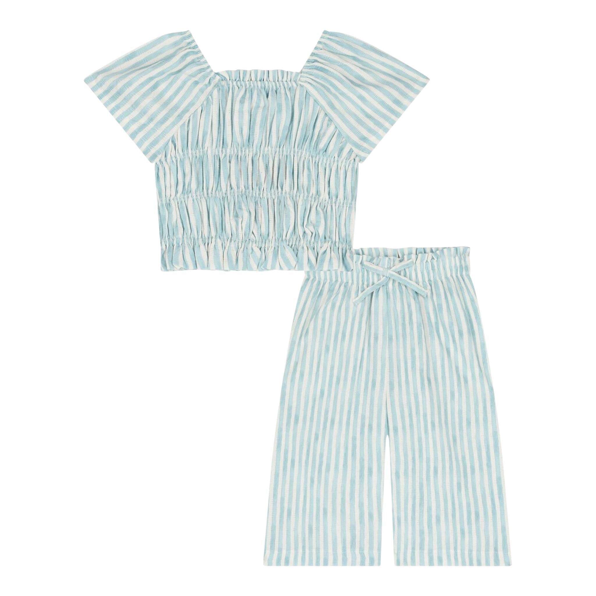 Mayoral Completo 2 Pezzi Top-Pantalone Fantasia A Righe per Neonata 1573 BIANCO//VERDE ACQUA MAYORAL 