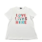 Naice T-Shirt Girocollo Tinta Unita con Stampa per Bambina 27132 BIANCO NAICE 