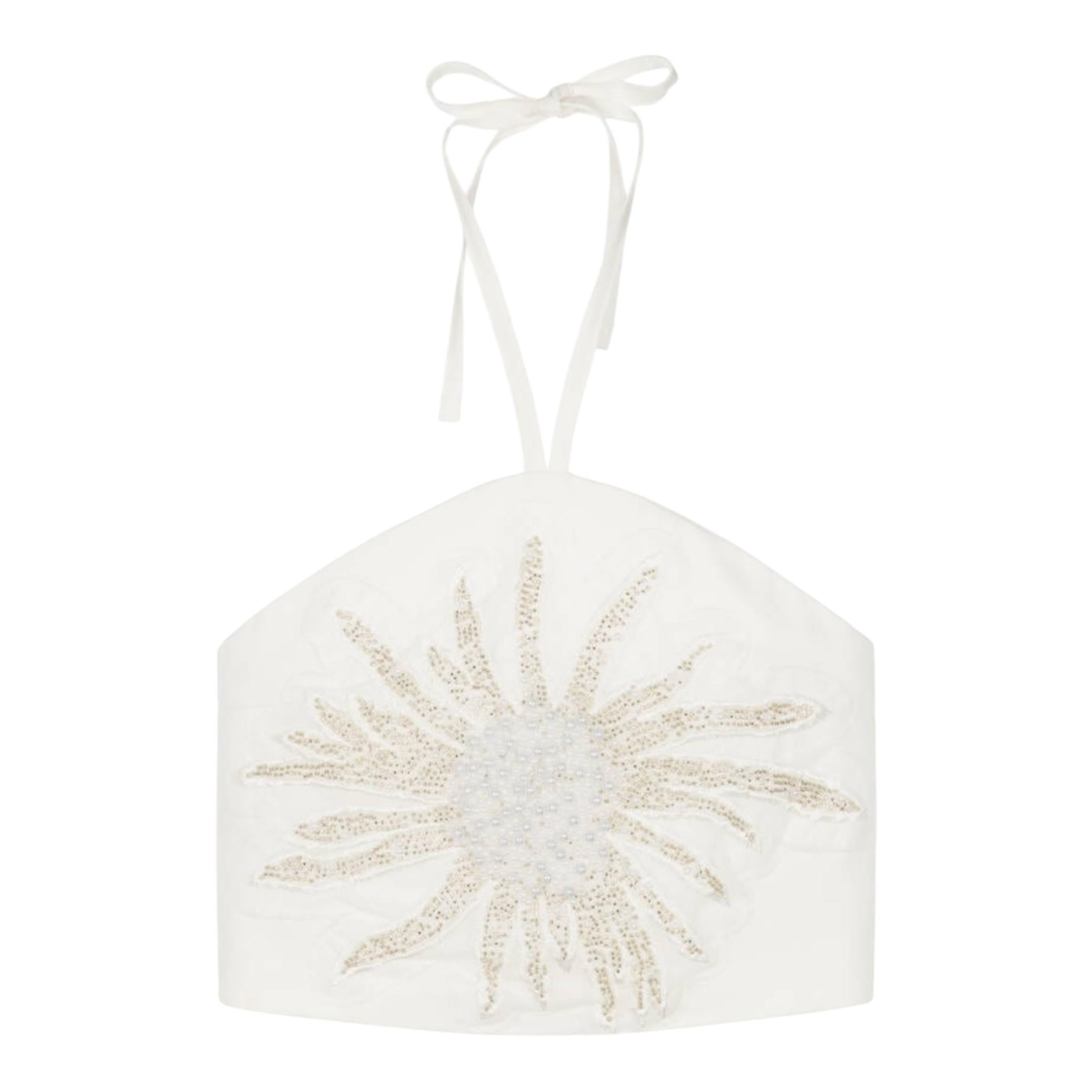 Fun & Fun Top Tinta Unita con Applicazioni per Bambina FCJTP01157 BIANCO FUN & FUN 