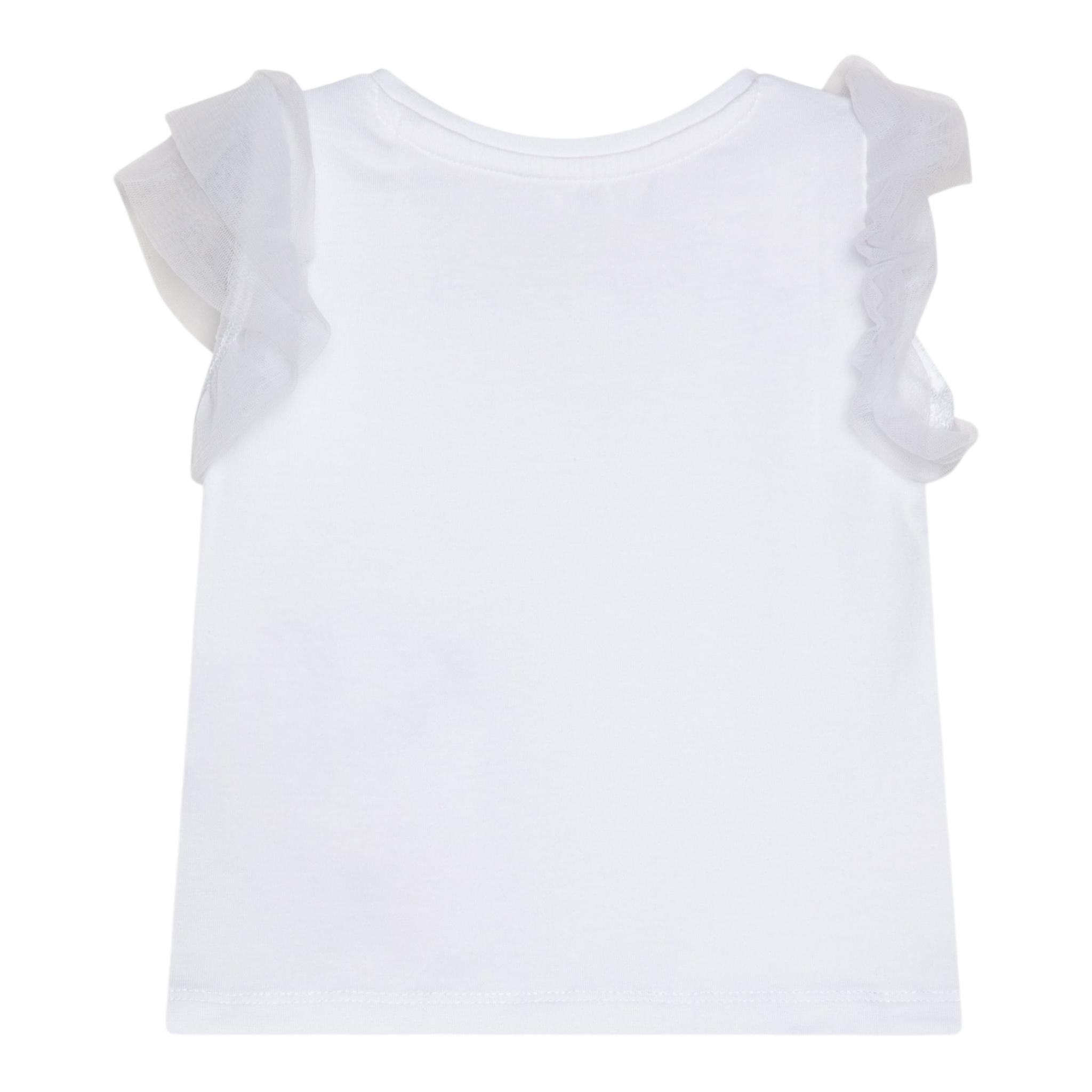 Guess T-Shirt Girocollo Tinta Unita con Logo per Neonata K5GI18K6YW4 BIANCO GUESS 