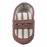 Lalalu' Mocassino Tinta Unita con Fantasia A Righe per Neonato SCL5I RAME LALALU' 